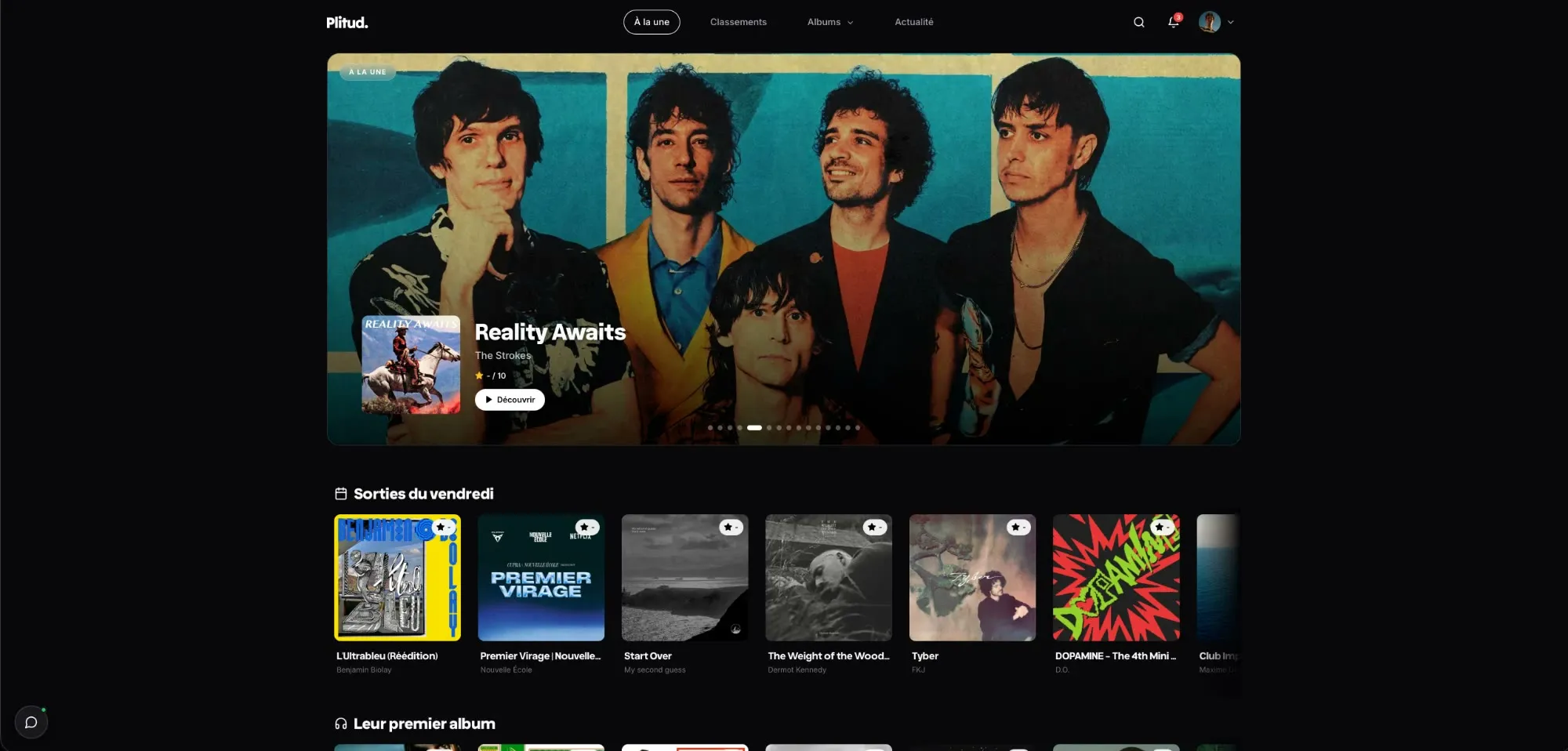 Plitud, à la une : l’album mis en avant et les sorties du vendredi