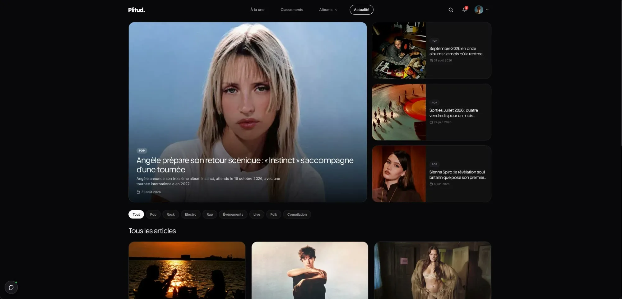 Plitud, actualité : l’article à la une et les derniers articles